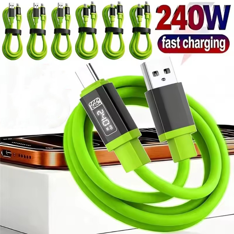 USB Type-C 480Mbps ความเร็วสูงทนทาน Anti-Break Data Cable - 240W 6A ...