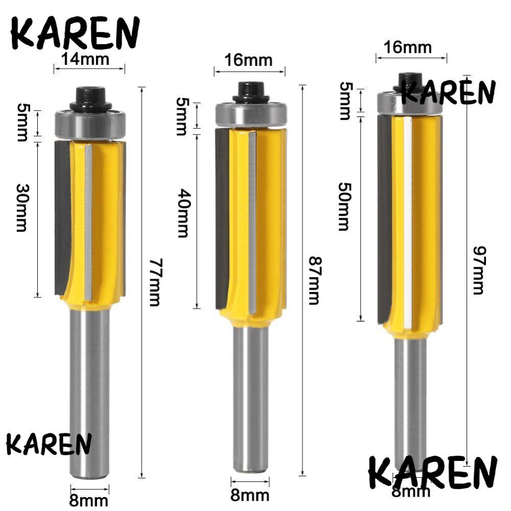 KARENGOODS Flush Trim Router Bit, 4 Blade 8mm Shank Trimming Cutter ...