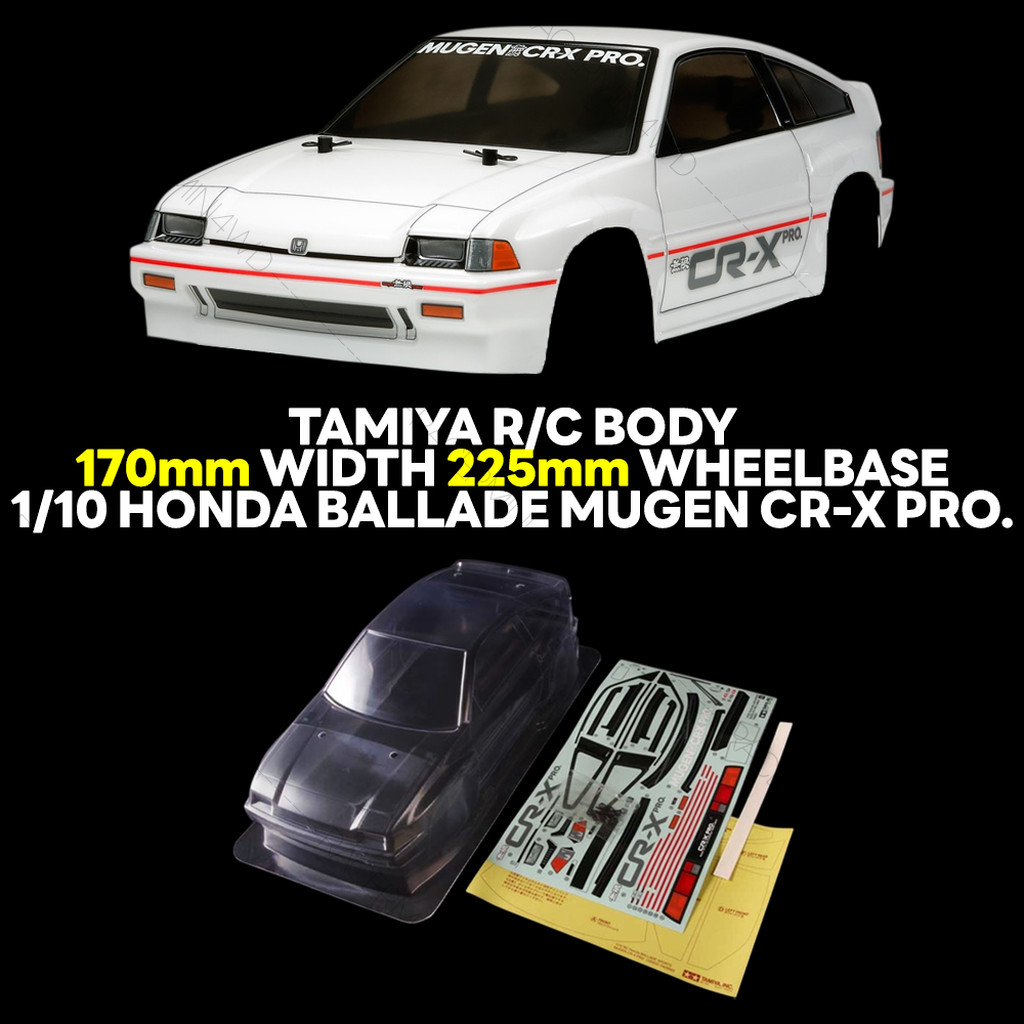 TAMIYA 1/10 Honda Ballade Sports Mugen CR-X PRO. Body Set (225mm