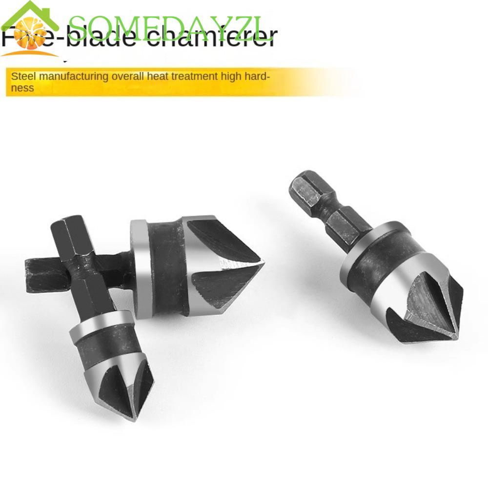 SOMEDAYZL 3 ชิ้น/1เซ็ต Countersink เจาะ,สีดํา 90 องศา Chamfer Counter ...