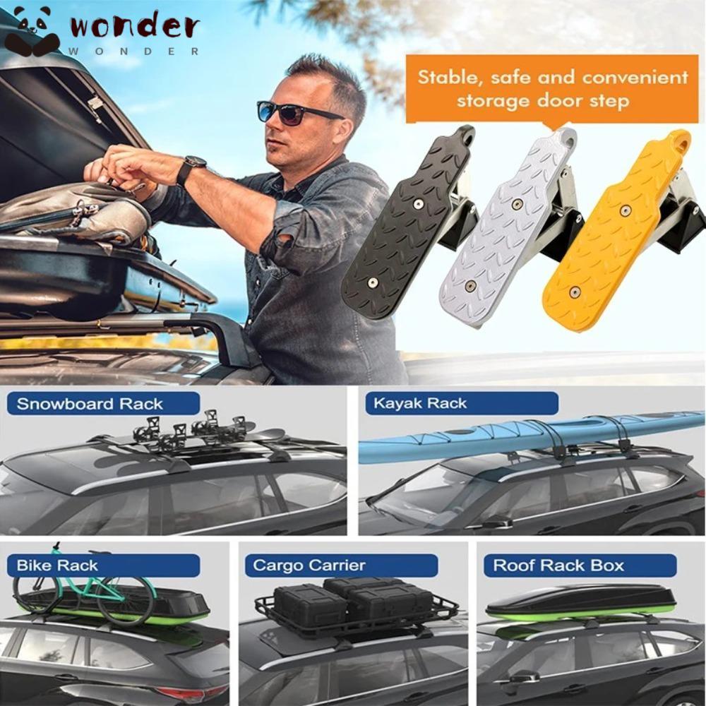 WONDER ขาตั้งเหยียบ, อลูมิเนียม Universal Car Roof Rack Step, ทนทาน 440 ...