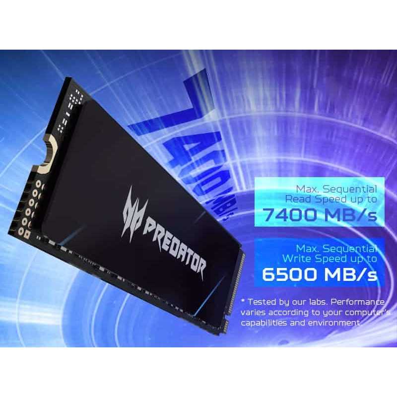 PREDATOR GM7 512GB PCIe 4.0x4 M.2 SSD (7400/6400) เอสเอสดี : GM7