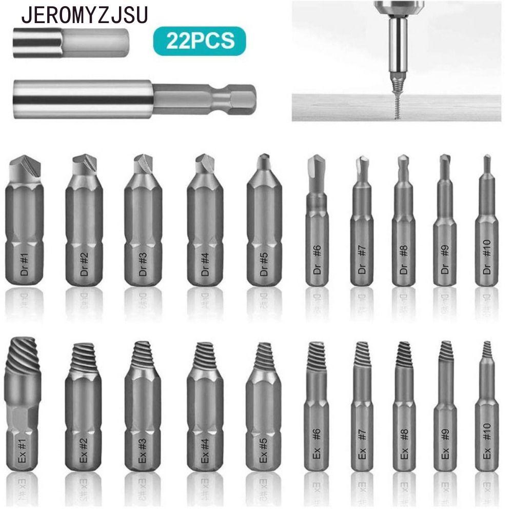 JEROMYZJSU 22 ชิ้นสกรู Extractor ชุด, Magnetic Extension Broken Head ...