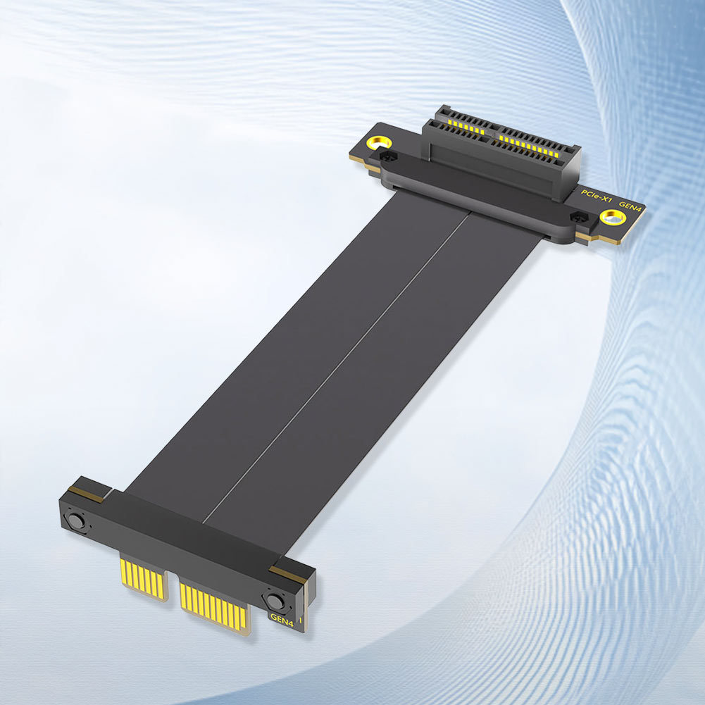 PCI-E 4.0 X1/X4 Riser สาย PCIE 4.0 ความยาวสาย 10 ซม.สีดําความเร็วสูง ...