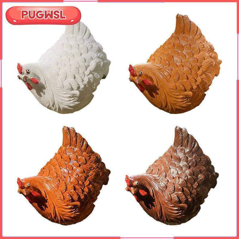 [pugwsl] สมจริง Hen Model Decor ฟาร์มประดิษฐ์สัตว์ Photo Props รูปจําลองประติมากรรมไก่สําหรับ Home Room