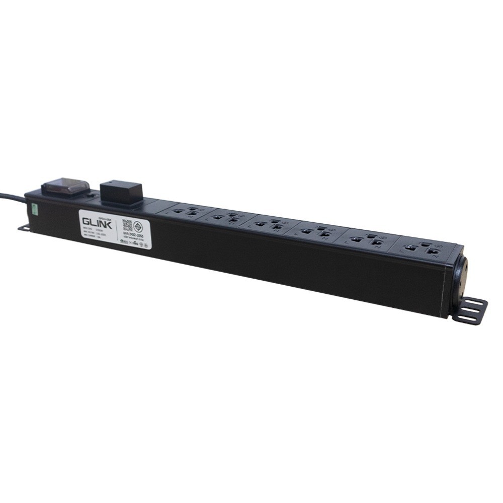 Glink Plug Rack รางปลั๊กไฟตู้ Rack 6 ช่อง สายยาว 2 / 5 เมตร รุ่น ...