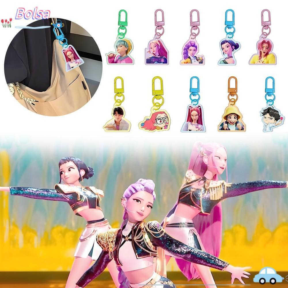 BOLSA KPop Demon Hunters Key Chain, Rumi Zoey Jinu Derpy อะนิเมะ Mo Dao ...