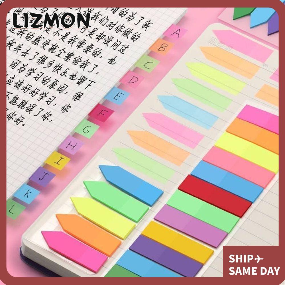LIZMON 100 แผ่น Sticky Notes เครื่องเขียนป้าย Tab Strip ความแปลกใหม่ ...