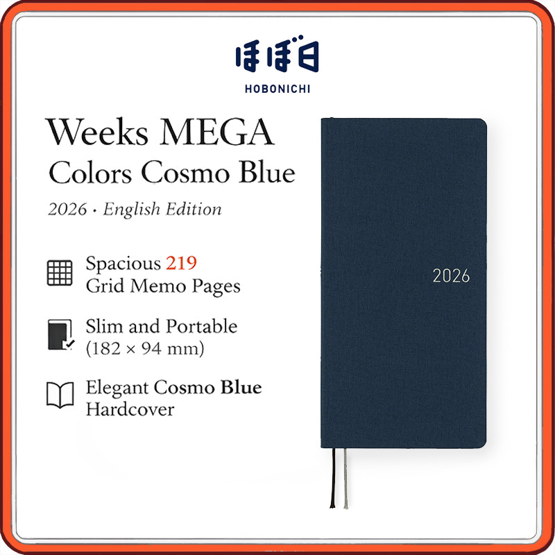 Hobonichi Techo Weeks MEGA 2026 Weekly Planner – English Version ...