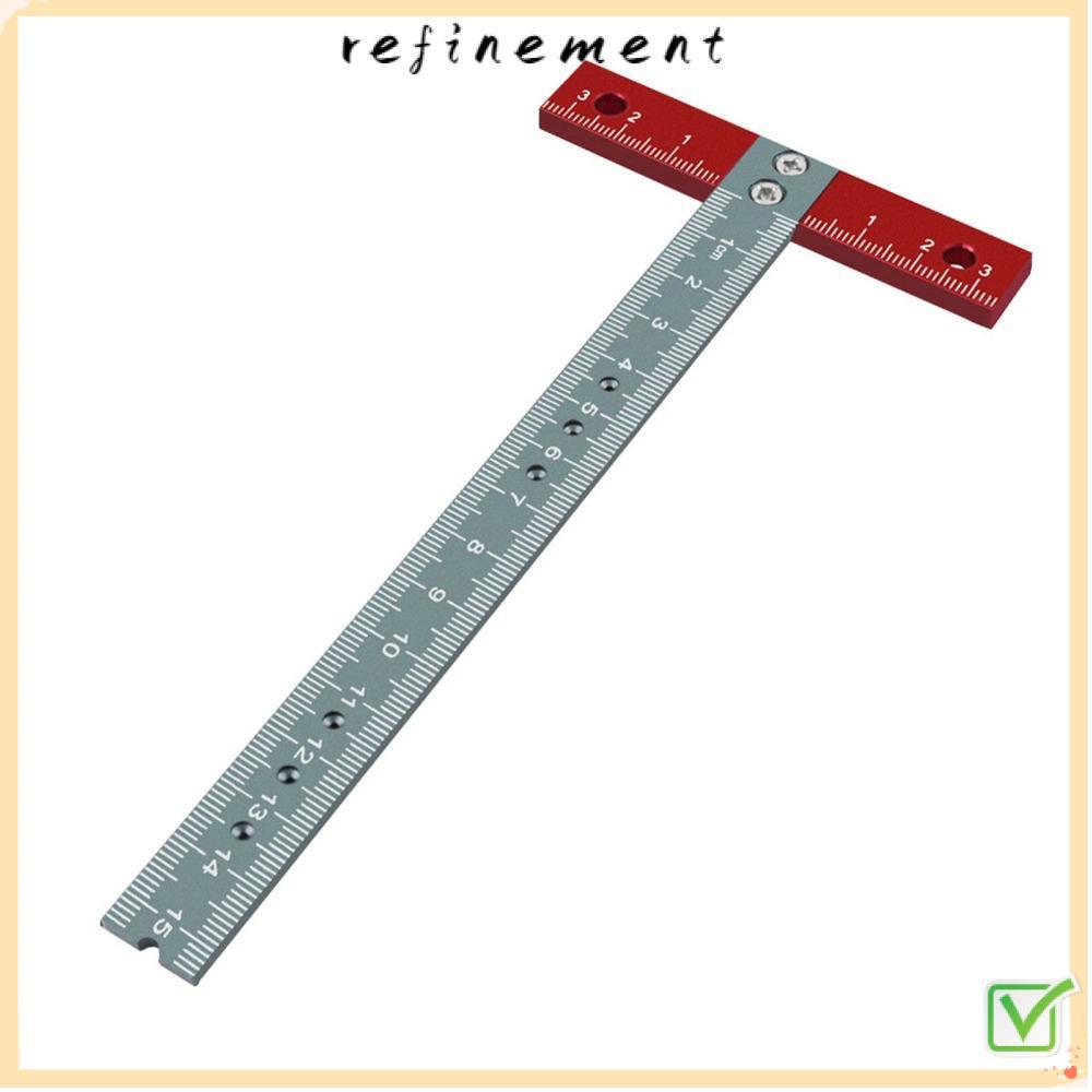 REFINEMENT T Square Ruler, Imperial และเมตริก Scale Anodized งานไม้ ...