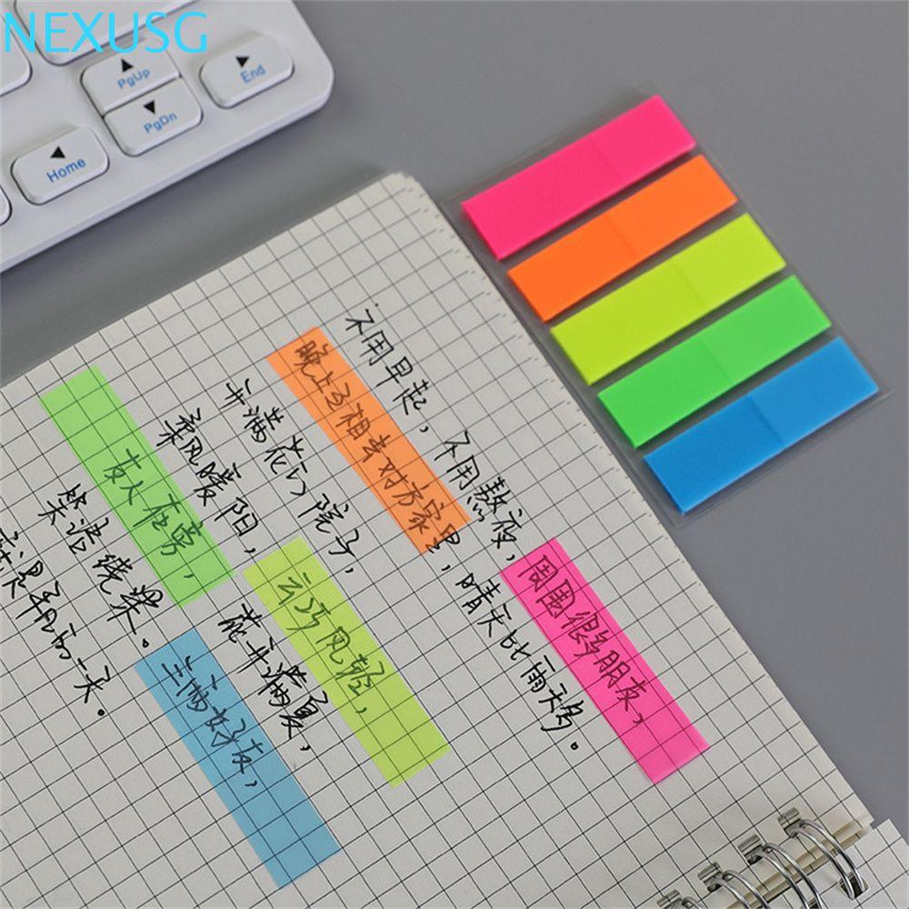 NEXUSG Candy Color Sticky Notes Memo สติกเกอร์กระดาษกระดาษเรืองแสง Memo ...