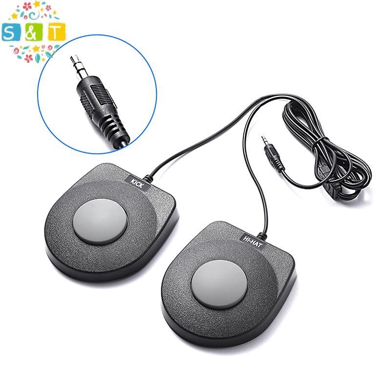 [S&T] ขาตั้งกลอง Double Step Pedal อิเล็กทรอนิกส์ Qin กลองขั้นตอนเท้า ...