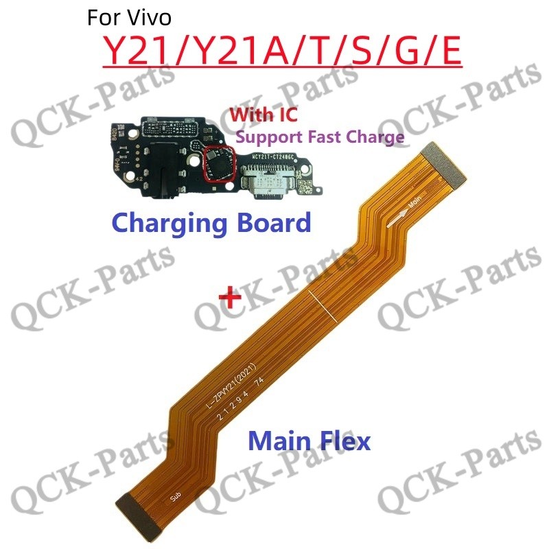 สําหรับ ViVO Y21 Y21A Y21T Y21S Y21E Y21G ชาร์จ USB ชาร์จพอร์ตไมโครโฟน ...
