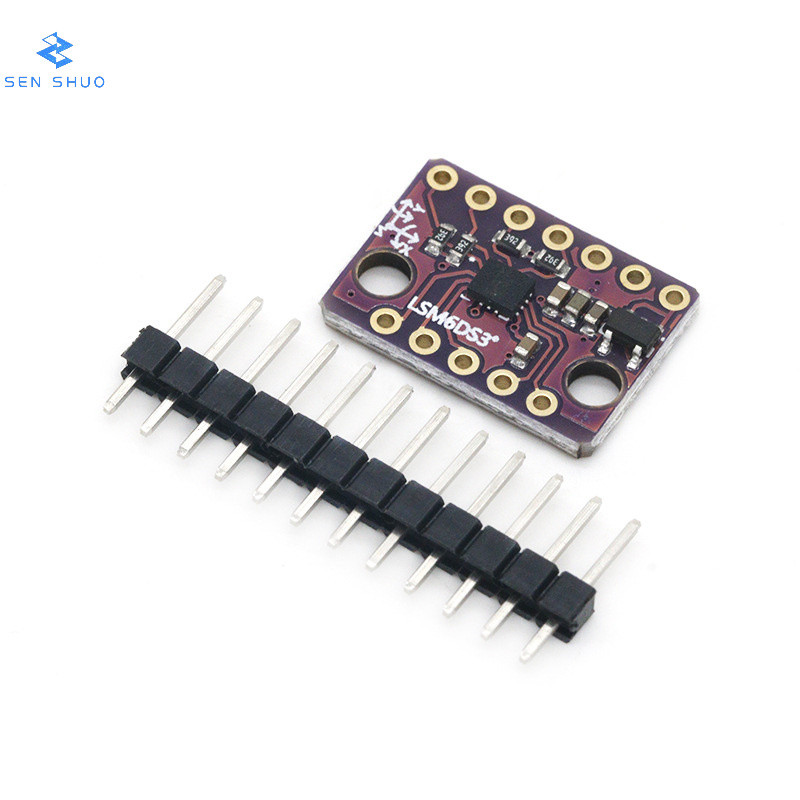 5pcs GY-LSM6DS3 6-Achsen-Beschleunigungsmesser, Gyroskop-Modul, digitaler Bewegungs-Tracking-Sensor, mit Ereigniserkennung, für DIY-Elektronikprojekte, Lila