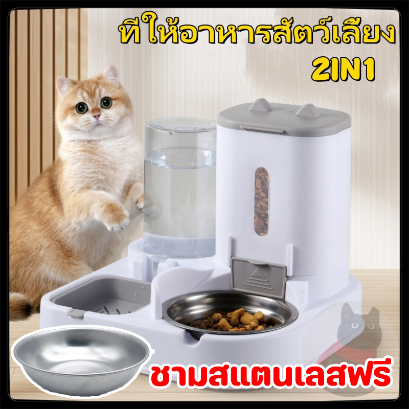 ที่ให้อาหารสัตว์เลี้ยง สเตนเลส ที่ให้น้ำสัตว์เลี้ยง
