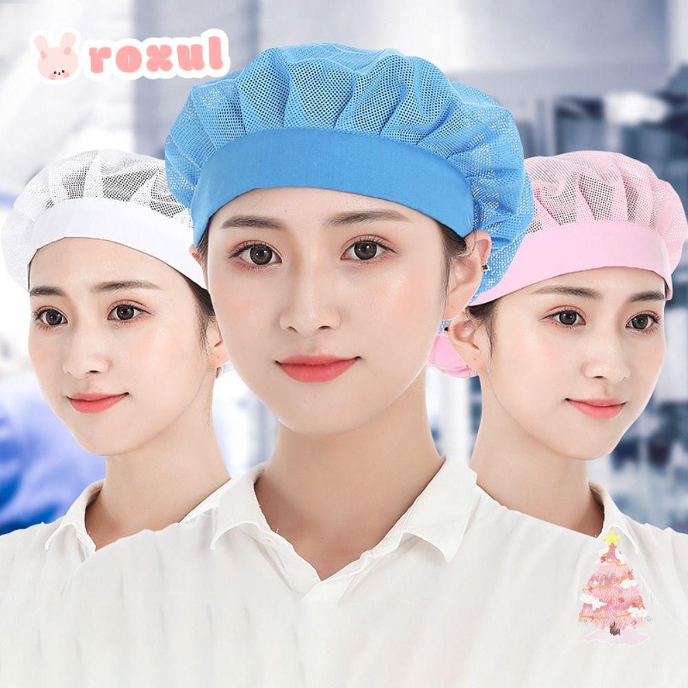 หมวกเชฟ Roxul สำหรับงานครัวและอาหาร พร้อมเนตผมแบบแฟชั่น | Shopee Thailand