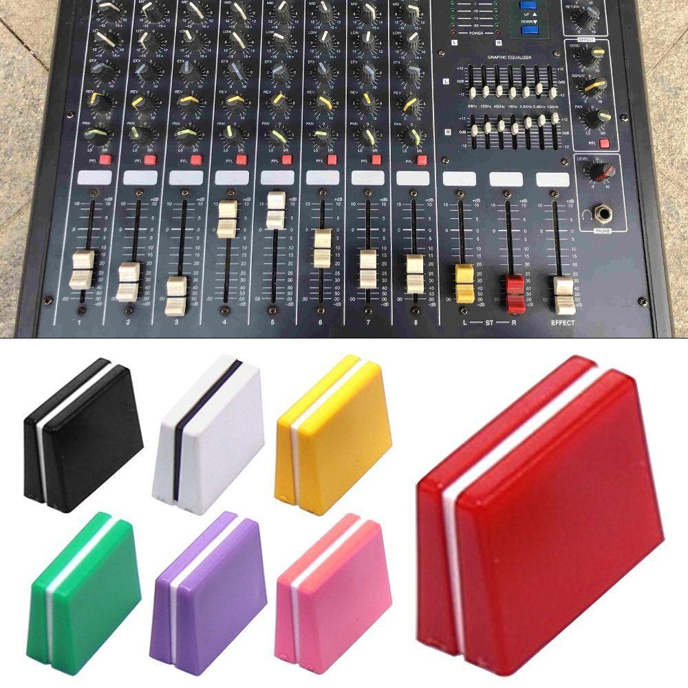 IVEYOUNG 10 ชิ้น Fader Cap Potentiometer Mixer Equalizer สไลด์ตรงสี ...