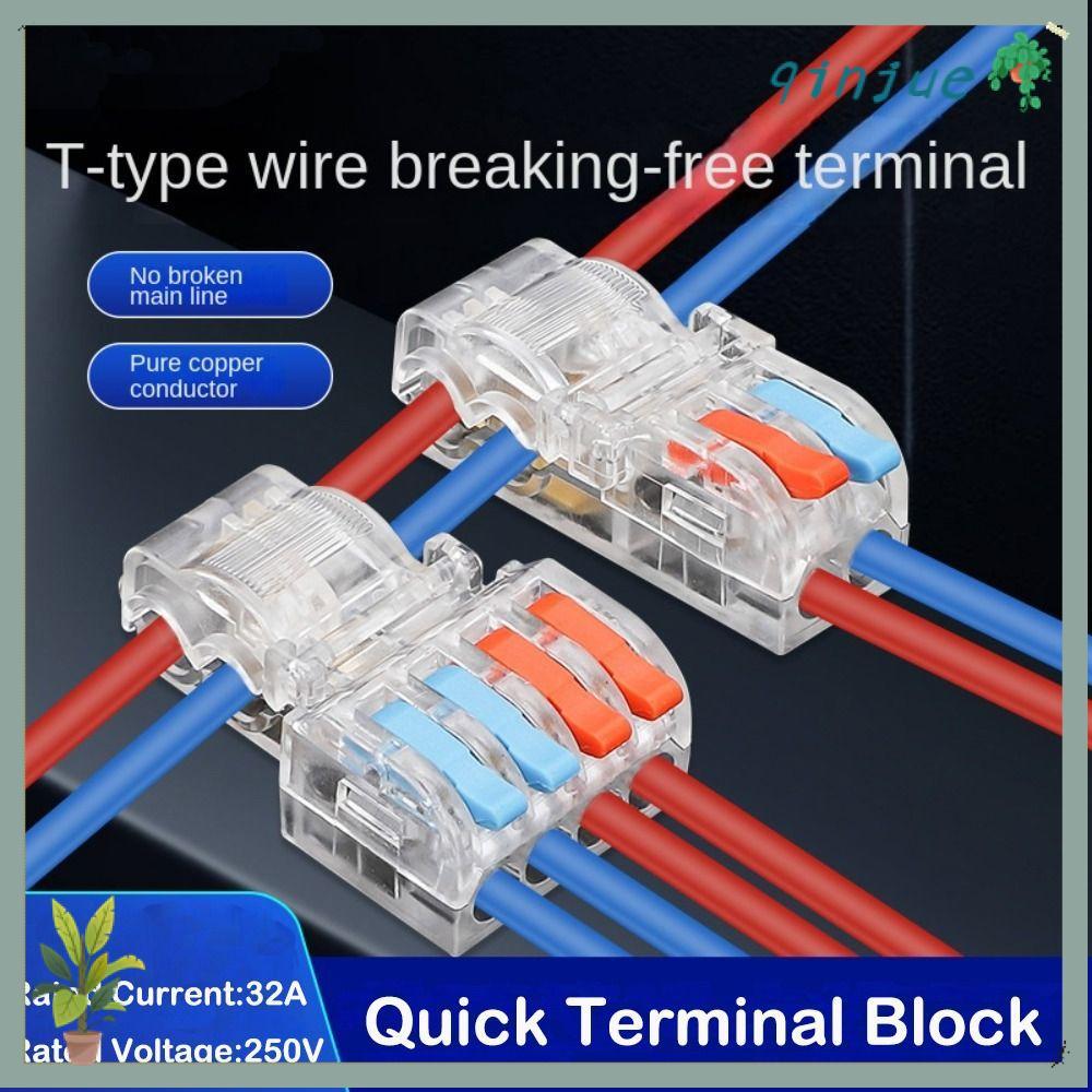 QINJUE Quick Terminal Block, Mini Universal Compact Wire Connector ...