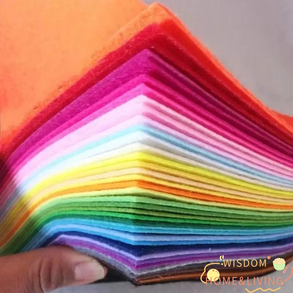 WISDOM 40 ชิ้นผ้าไม่ทอ, 1 มม.สีสัน Felt ผ้าแผ่น,คุณภาพสูงหัตถกรรมทนทาน ...