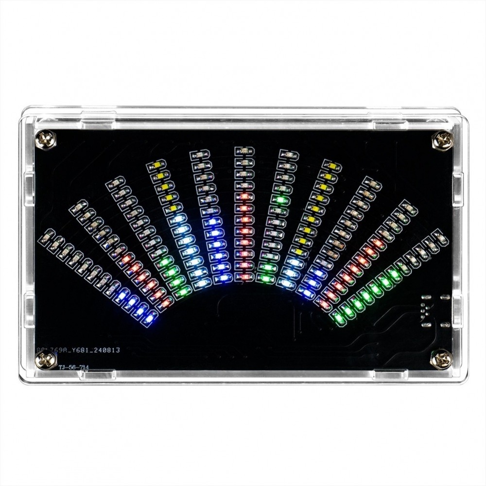 DIY LED Music Spectrum Display Kit with Acrylic Shell for Audio ...