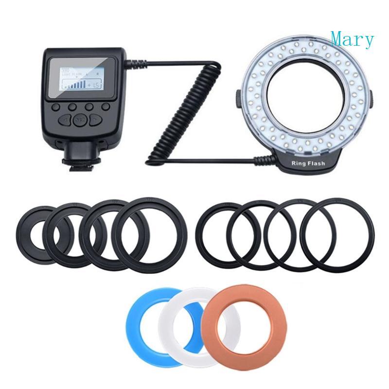 Mary Professional Macro Rings Flash 7 ระดับความสว่างควบคุมหน้าจอ LCD ...