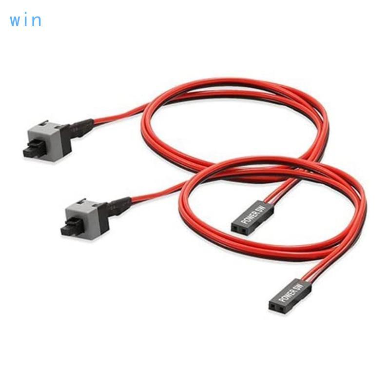 Win 2 Pack 2 Pin SW สายไฟ PC บนปุ่มกดสายสวิตช์คอมพิวเตอร์ 0 5m | Shopee ...