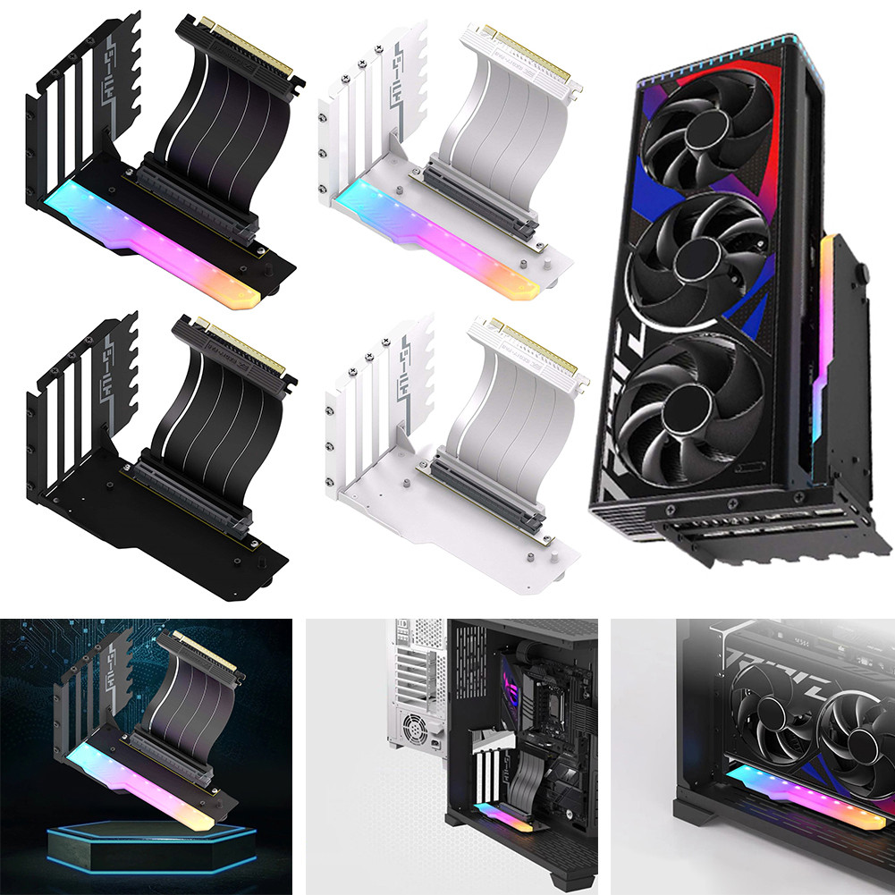 ขายึด GPU แนวตั้งพร้อม 15 ซม.PCI-E 4.0 X16 Riser สาย GPU Bracket Holder ...