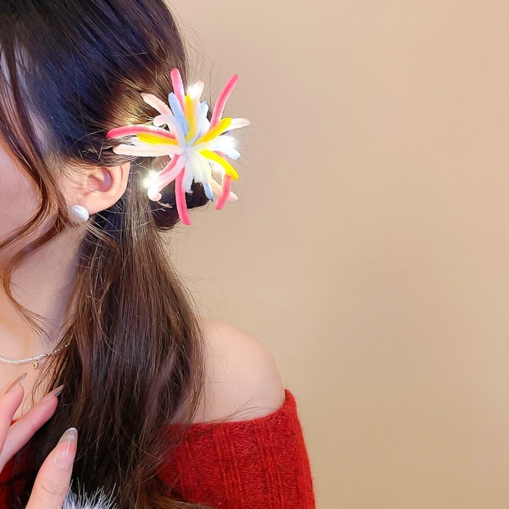คลิปผมไฟเรืองแสง LED แบบHairpin และTwist Bar สไตล์ดอกไม้ ใช้งานได้ทั้ง ...