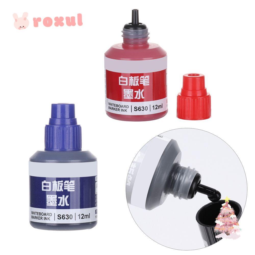 ROXUL 12ml สีเติมสํานักงานเขียนปลอดสารพิษ Erasable Mark Pen ปากกาไวท์ ...