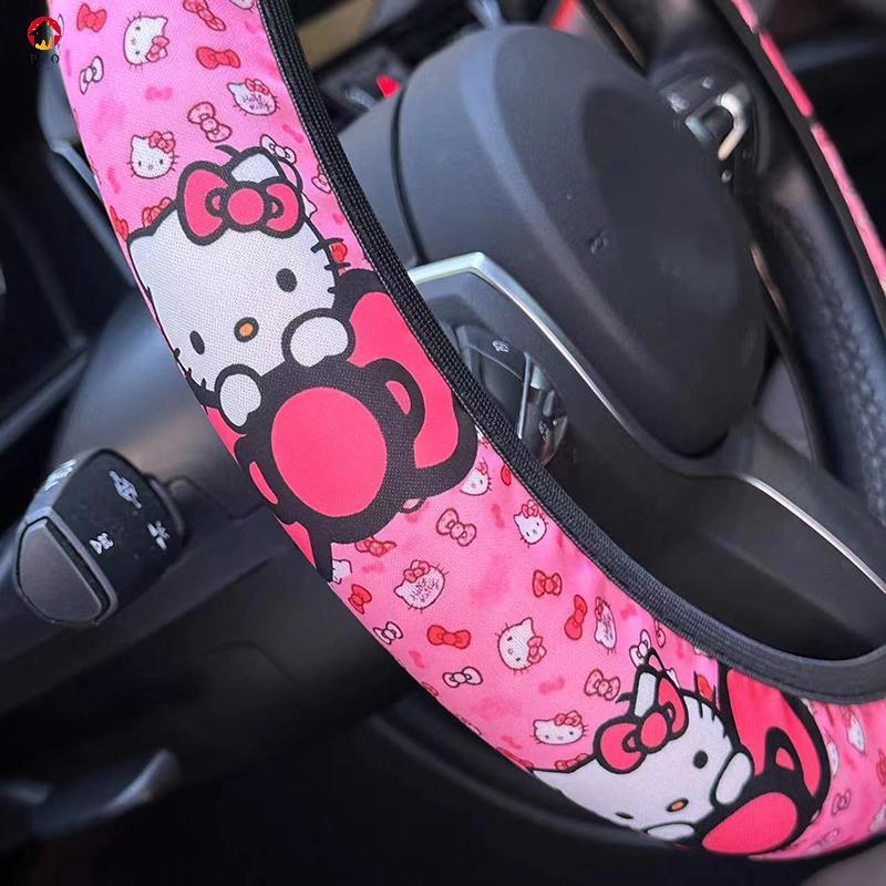 [pto] Universal 15 นิ้ว Kawaii Hello Kitty พวงมาลัยครอบคลุม Anti Slip ...