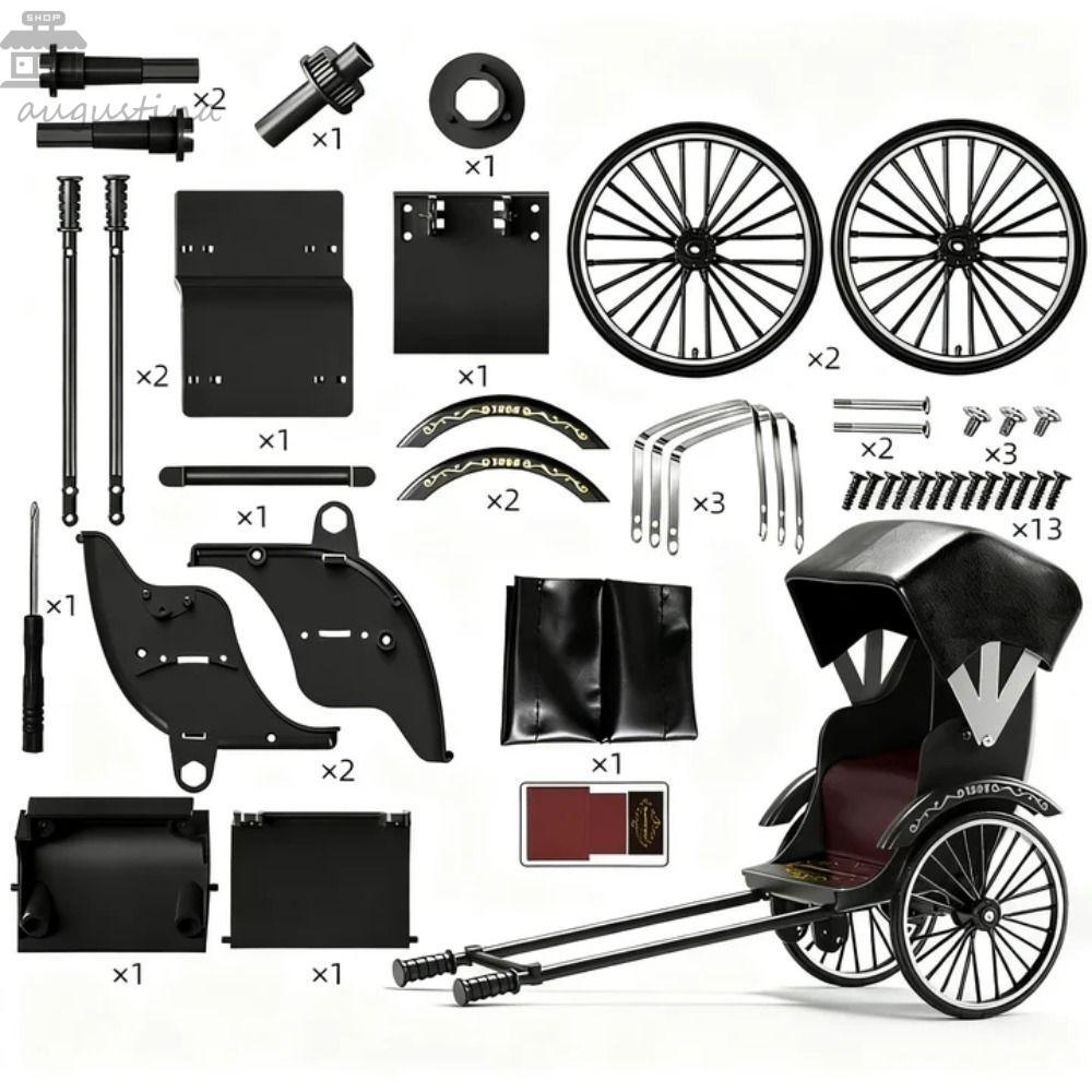AUGUSTINA DIY Rickshaw ของเล่น, Vintage คลาสสิก Handmade Human-Powered ...