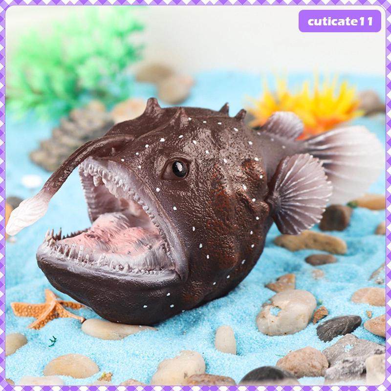 [Cuticate1] Angler Fish ตัวเลขของเล่น Goosefish ขนาดเล็กที่สมจริง ...