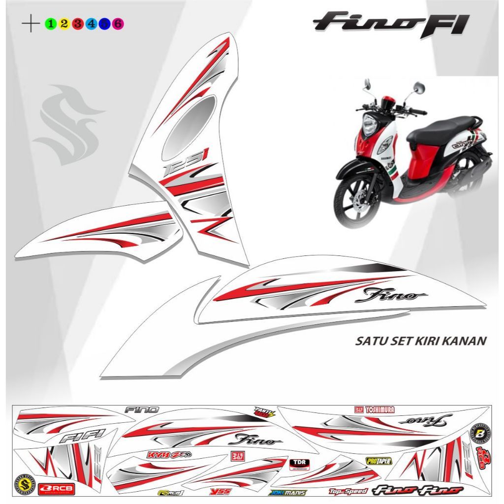 YAMAHA FINI FI MOTORCYCLE STRIPING STICKER สติ๊กเกอร์หลากหลาย | Shopee ...