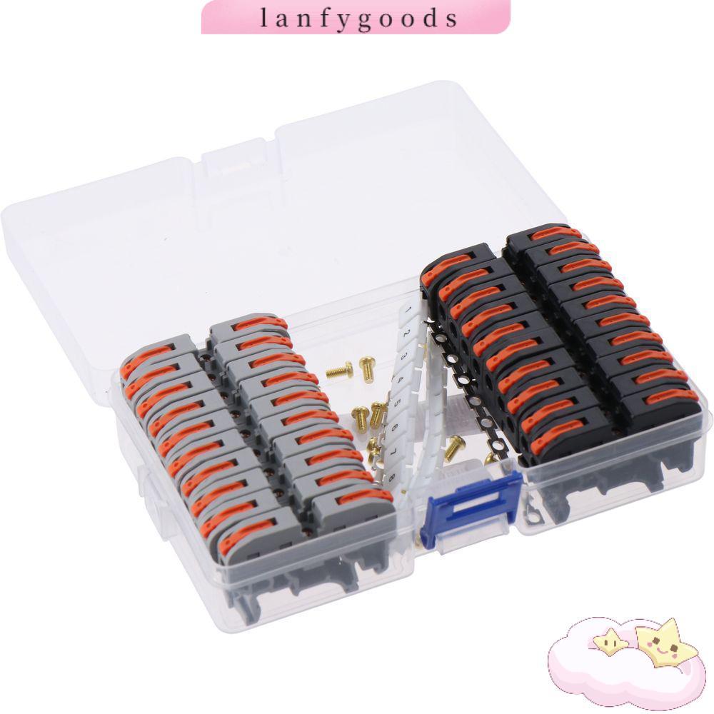 LANFYGOODS 20 ชิ้น DIN Rail Terminal Blocks Kit, Compact Universal ...
