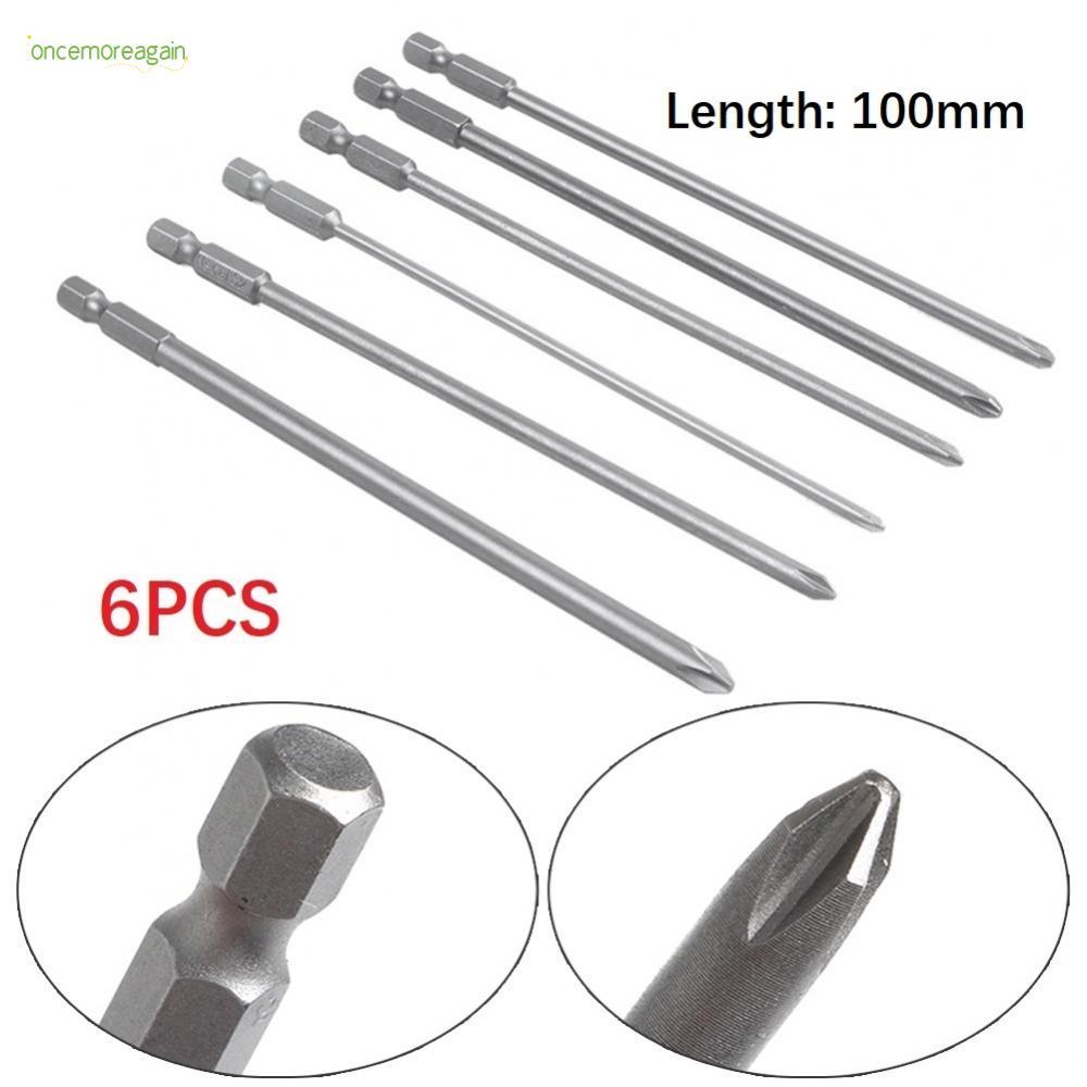 6PcsSet Magnetic Hex Cross Head ไขควง Bits 14 Shank ความแข็งสูง ...