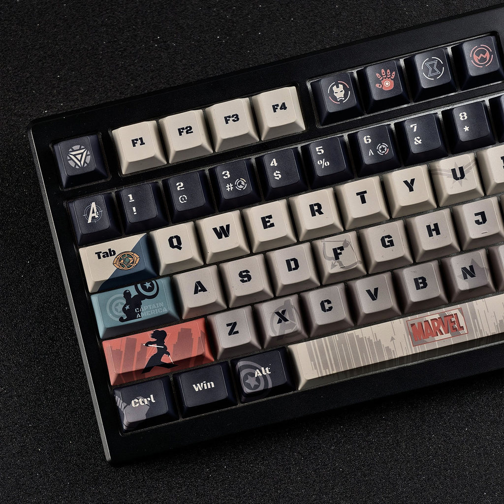 MAIMOOO Avengers Keycaps โปรไฟล์เชอร์รี่ 120 คีย์ PBT Spiderman Aula ...