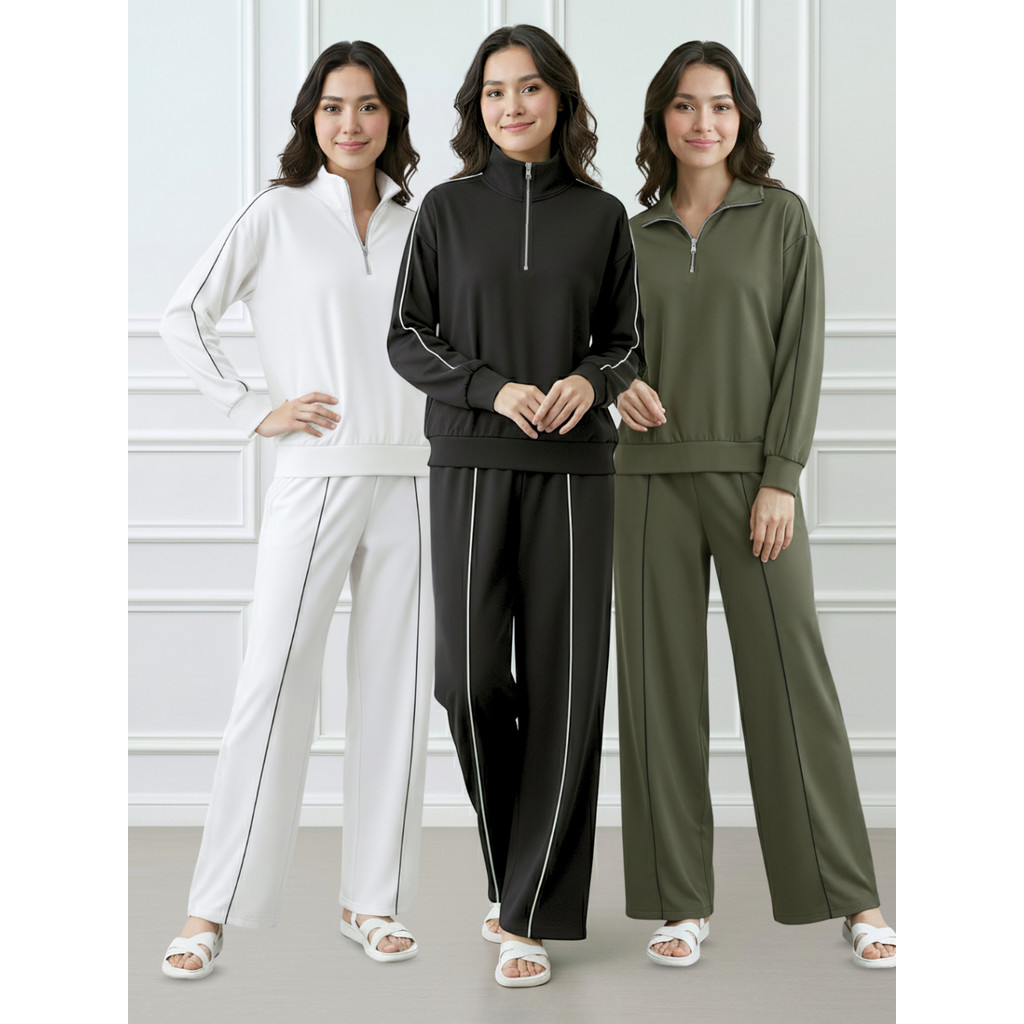 ADA - Wava One Set Half Zipper แขนยาว #0987 | Shopee Thailand