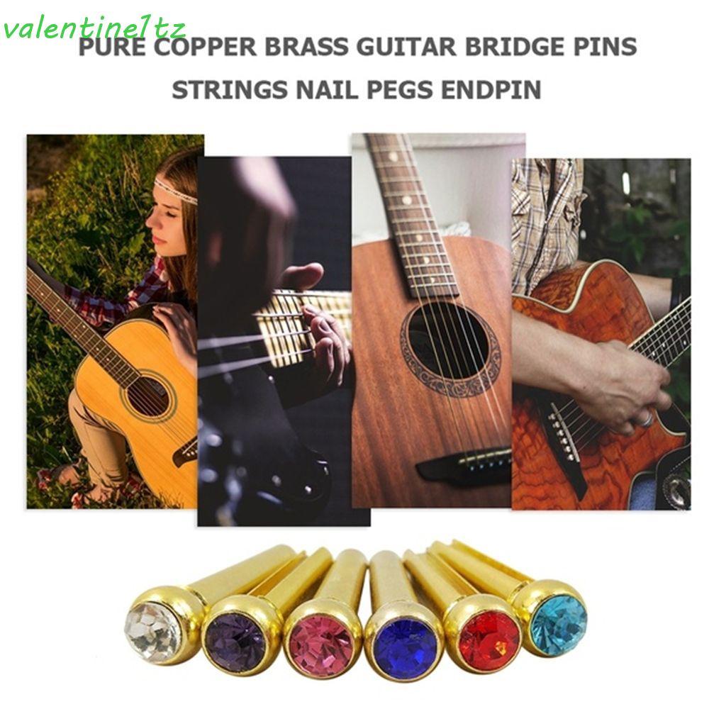 YOGIC String Pins สีสัน 2 ชิ้น/ล็อตสายกีตาร์ทองเหลืองดนตรีกรวยคงที่ ...