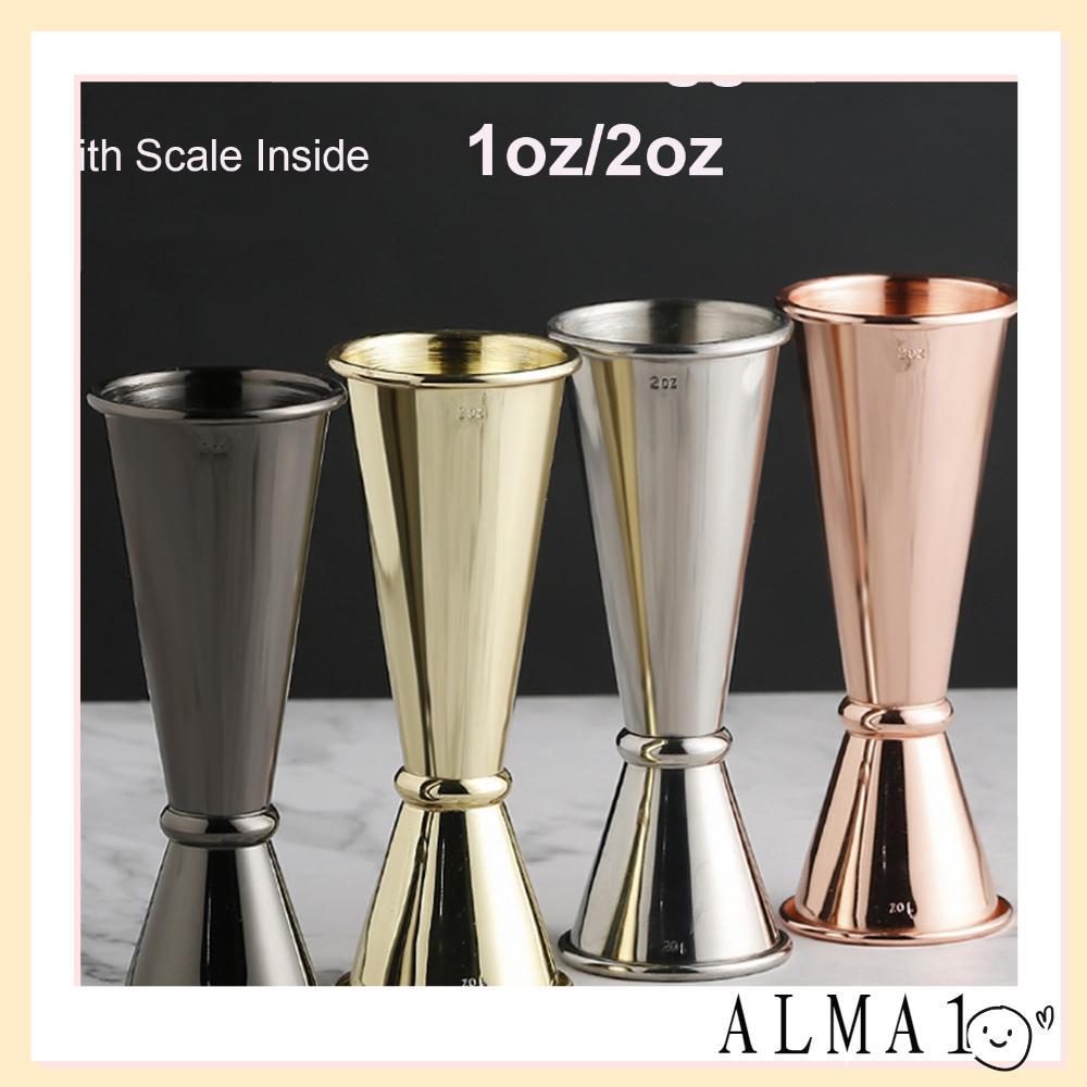 ALMA 1oz 2oz Double Didi Jigger ถ้วยตวงเครื่องดื่มเทสแตนเลส | Shopee ...