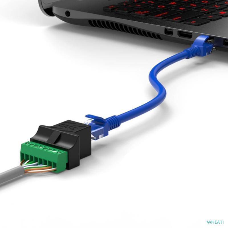WHEATI RJ45 ถึง 8 พินสกรู Term Block Terminal Connector RJ45 หญิง 8P8C ...