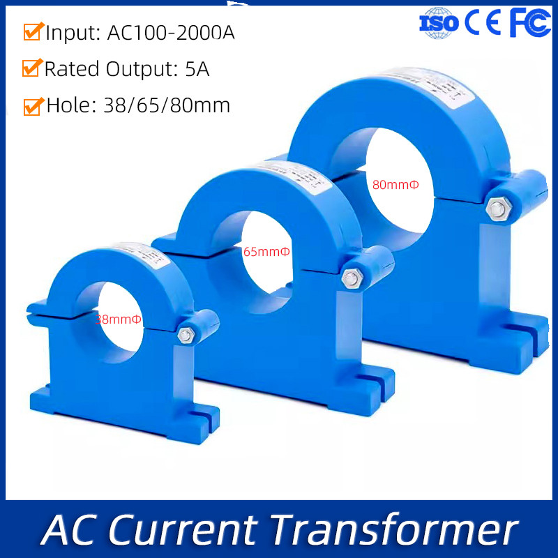 เซ็นเซอร์หม้อแปลงกระแสไมโครแยกแกน AC เปิดประเภท CT 80A 120A 200A 300A ...