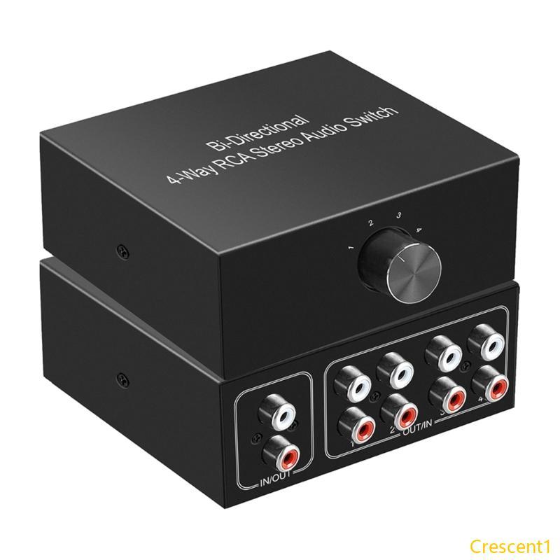 Crescent1 4-Way Stereo LR Sound Channel สวิตช์แบบสองทิศทาง 1 in 4 Out ...
