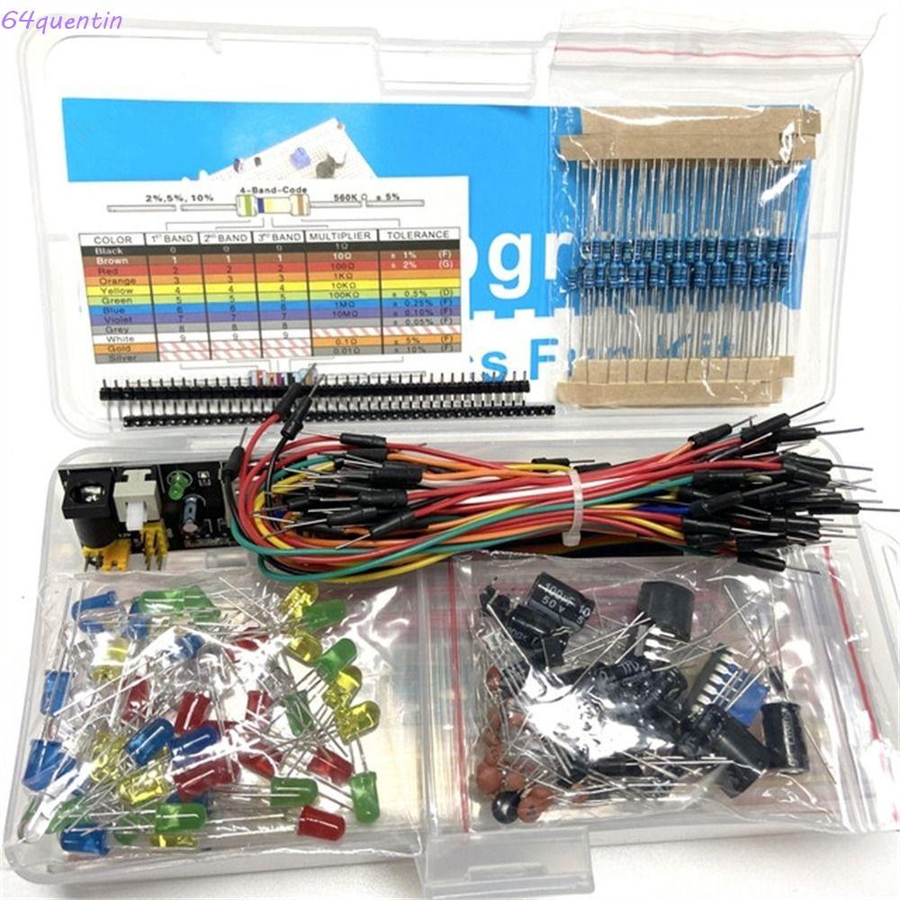 QUENTIN Electronics Fun Kit กล่อง 830 Breadboard แหล่งจ่ายไฟโมดูล DIY ...