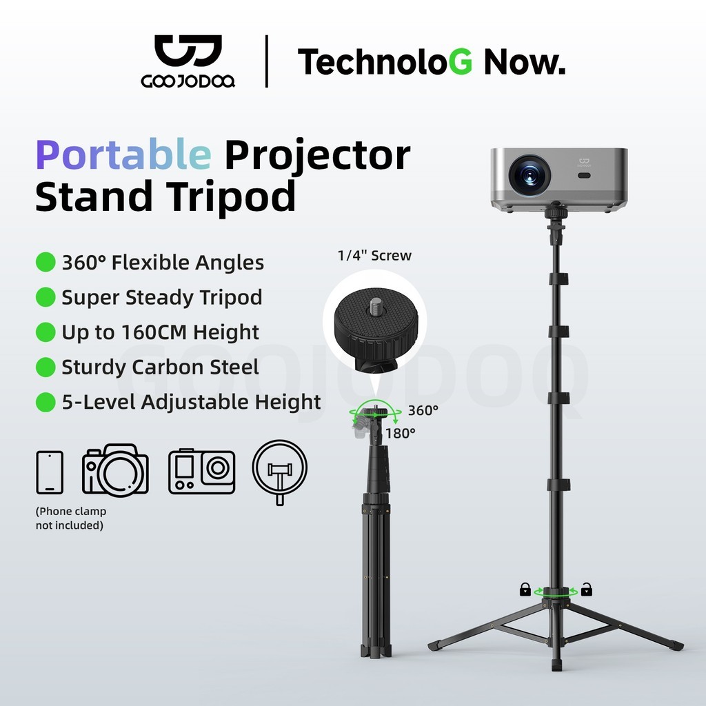 GOOJODOQ Multi-functional Stand for Projectors,Cameras,etc 360 ...