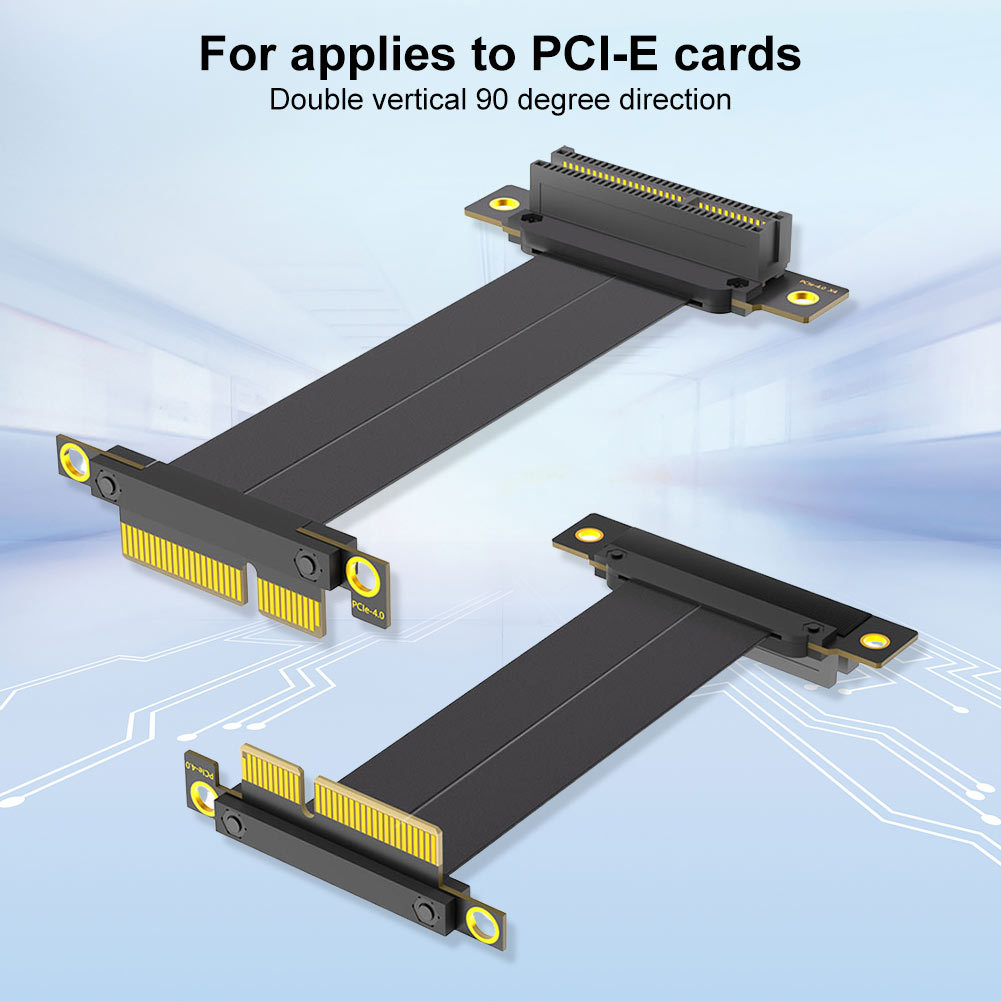 PCI-E 4.0 X1/X4 Riser สาย PCIE 4.0 ความยาวสาย 10 ซม.สีดําความเร็วสูง ...