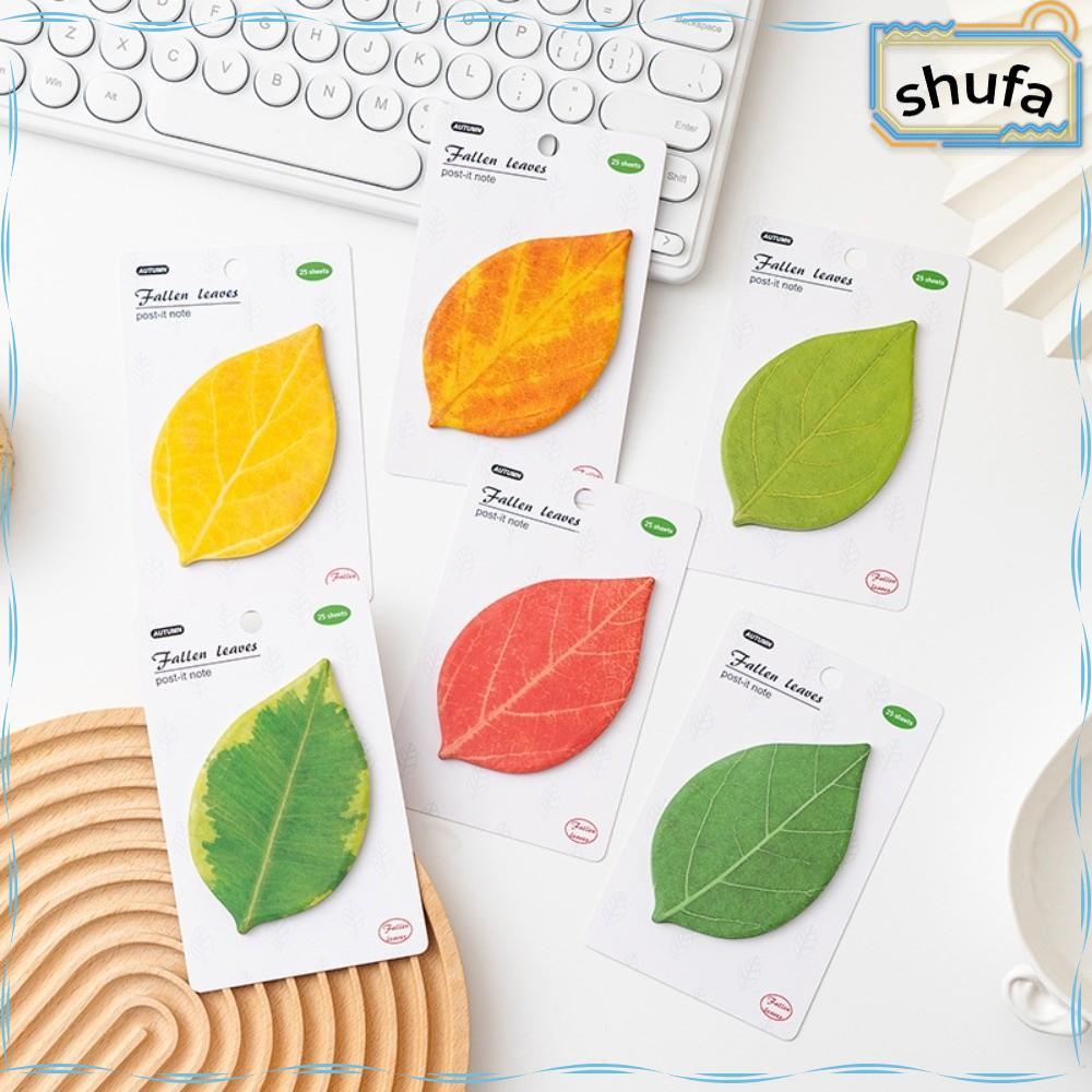 SHUFA Leaf Sticky Notes, Plant Self-Adhesive Tree Leaf Sticky Notes ...