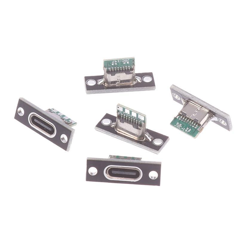 [MAKY] 5 ชิ้น USB 3.1 ประเภท C Soet พร้อมแผ่นยึดสกรู Type-C USB Ja 3.1 ...