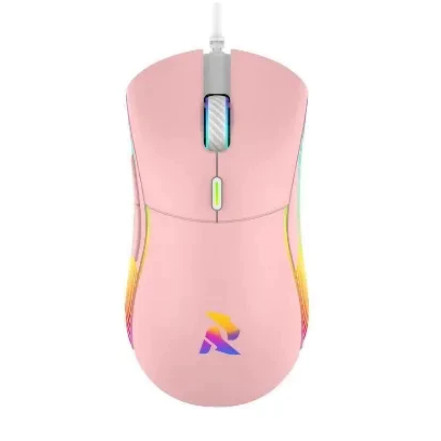 เมาส์เกมมิ่ง แบบมีสาย RAZEAK รุ่น M1 6D ไฟ RGB แบบสาย DPI ถึง 12800