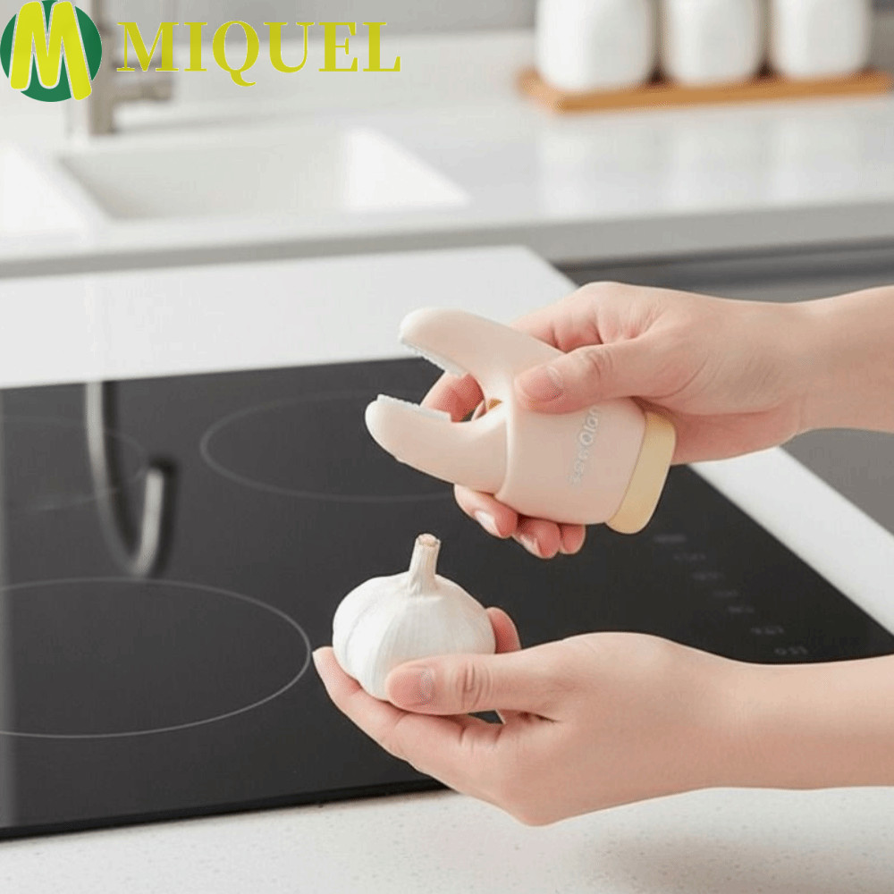 MIQUELZA Crab Claw เครื่องปอกกระเทียม, เครื่องขูดสแตนเลส Magnetic ...