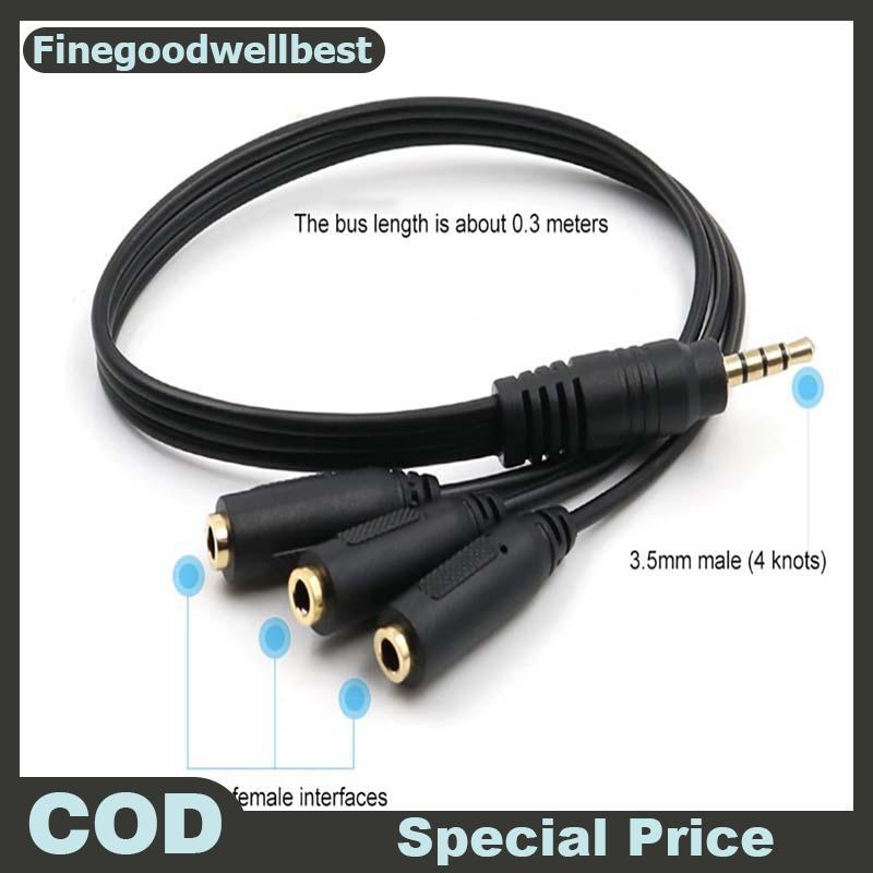 FBTH Aux Multi หูฟังหูฟังแยกอะแดปเตอร์ 3.5 มม. Ja HUB Spliter สาย HOT ...